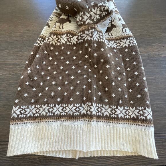 xs Vintage Demetre Pure Virgin Wool Sweater Reindeer Snowflakes Ski Sweater - Picture 14 of 16